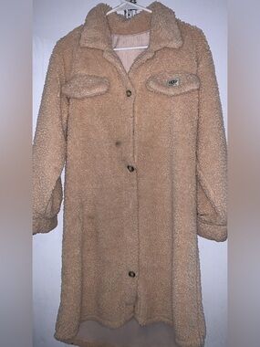 UGG Camel/Tan Teddy Sherpa Longline Coat